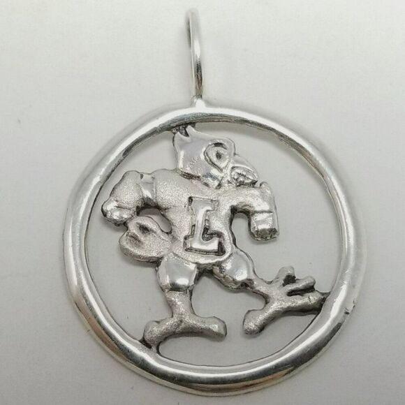 Vintage Louisville Cardinals College Mascot Sterling Silver Pendant Charm, JCF - Picture 1 of 7